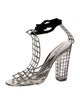 Yves Saint Laurent Rive Gauche Patent Leather T-Strap Sandals