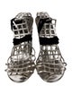 Yves Saint Laurent Rive Gauche Patent Leather T-Strap Sandals