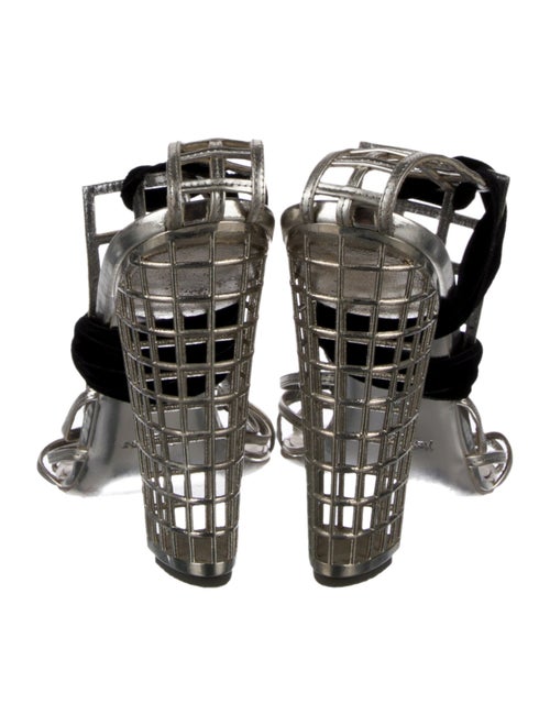 Yves Saint Laurent Rive Gauche Patent Leather T-Strap Sandals