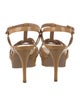 Yves Saint Laurent Rive Gauche Patent Leather T-Strap Sandals