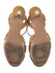 Yves Saint Laurent Rive Gauche Patent Leather T-Strap Sandals