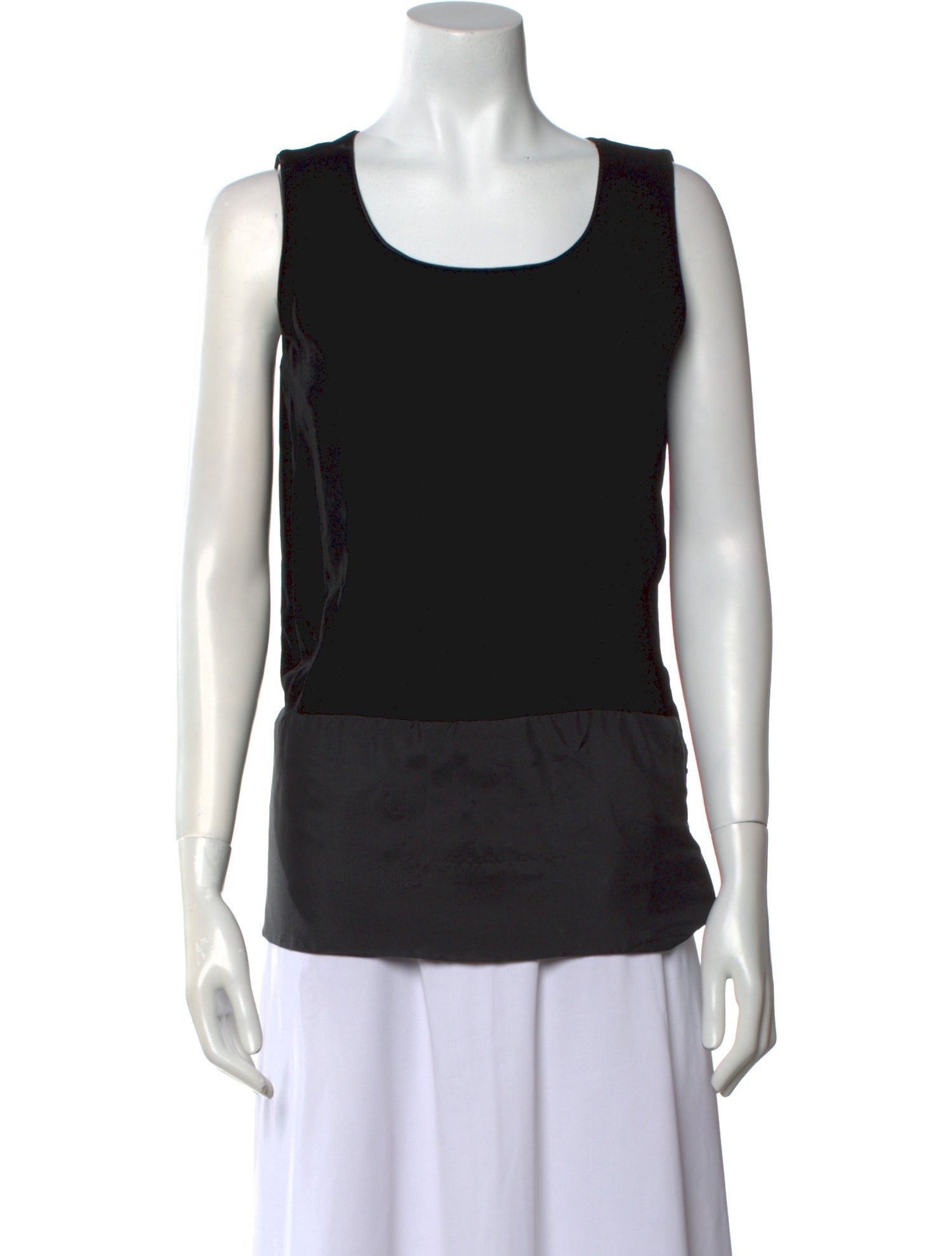 Yves Saint Laurent Rive Gauche Scoop Neck Sleeveless Top
