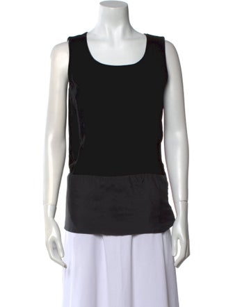 Yves Saint Laurent Rive Gauche Scoop Neck Sleeveless Top