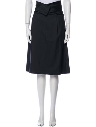 Yves Saint Laurent Rive Gauche Silk Knee-Length Skirt