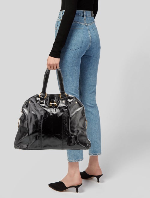 Yves Saint Laurent Rive Gauche Patent Leather Tote