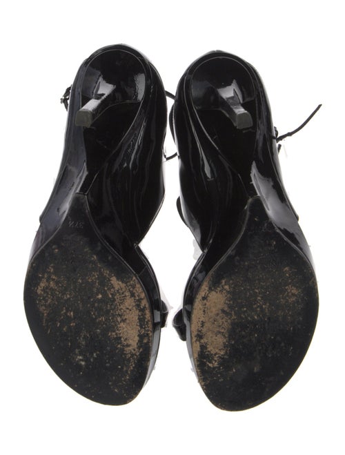 Yves Saint Laurent Rive Gauche Patent Leather Sandals