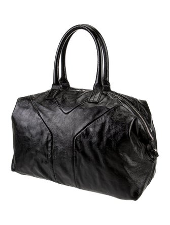 Yves Saint Laurent Rive Gauche Patent Leather Top Handle Bag