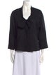 Yves Saint Laurent Rive Gauche V-Neck Three-Quarter Sleeve Blouse