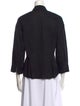 Yves Saint Laurent Rive Gauche V-Neck Three-Quarter Sleeve Blouse