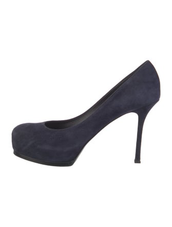 Yves Saint Laurent Rive Gauche Suede Pumps