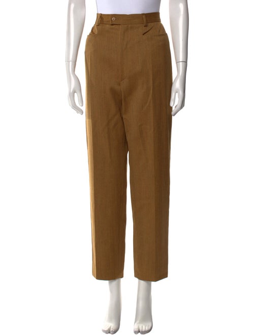 Yves Saint Laurent Rive Gauche Wool Straight Leg Pants