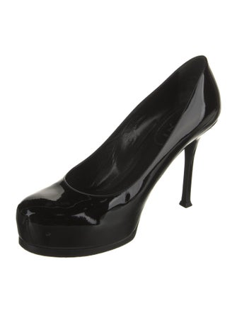 Yves Saint Laurent Rive Gauche Patent Leather Pumps