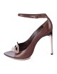 Yves Saint Laurent Rive Gauche Leather Studded Accents Sandals