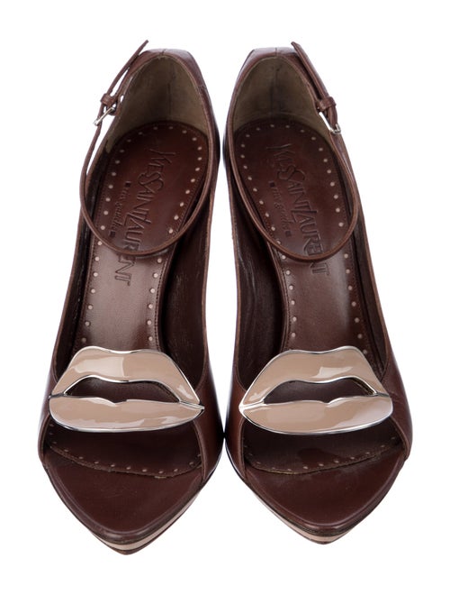 Yves Saint Laurent Rive Gauche Leather Studded Accents Sandals