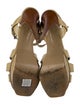 Yves Saint Laurent Rive Gauche Leather T-Strap Sandals