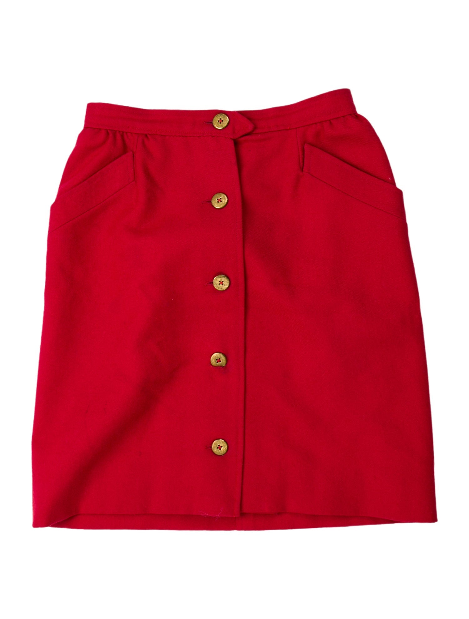 Yves Saint Laurent Rive Gauche Wool Mini Skirt