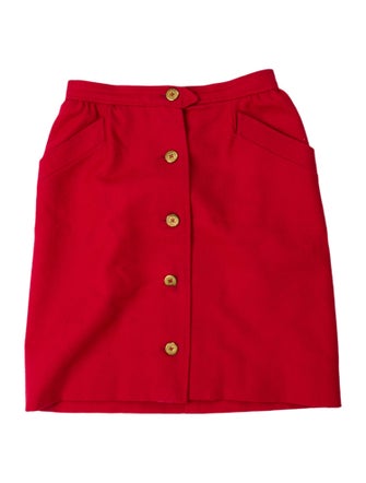 Yves Saint Laurent Rive Gauche Wool Mini Skirt