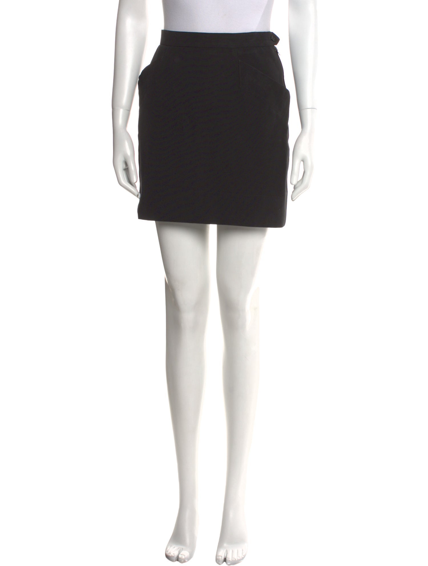 Yves Saint Laurent Rive Gauche Pleated Accents Mini Skirt