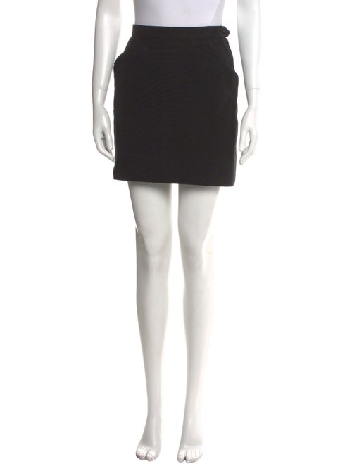 Yves Saint Laurent Rive Gauche Pleated Accents Mini Skirt