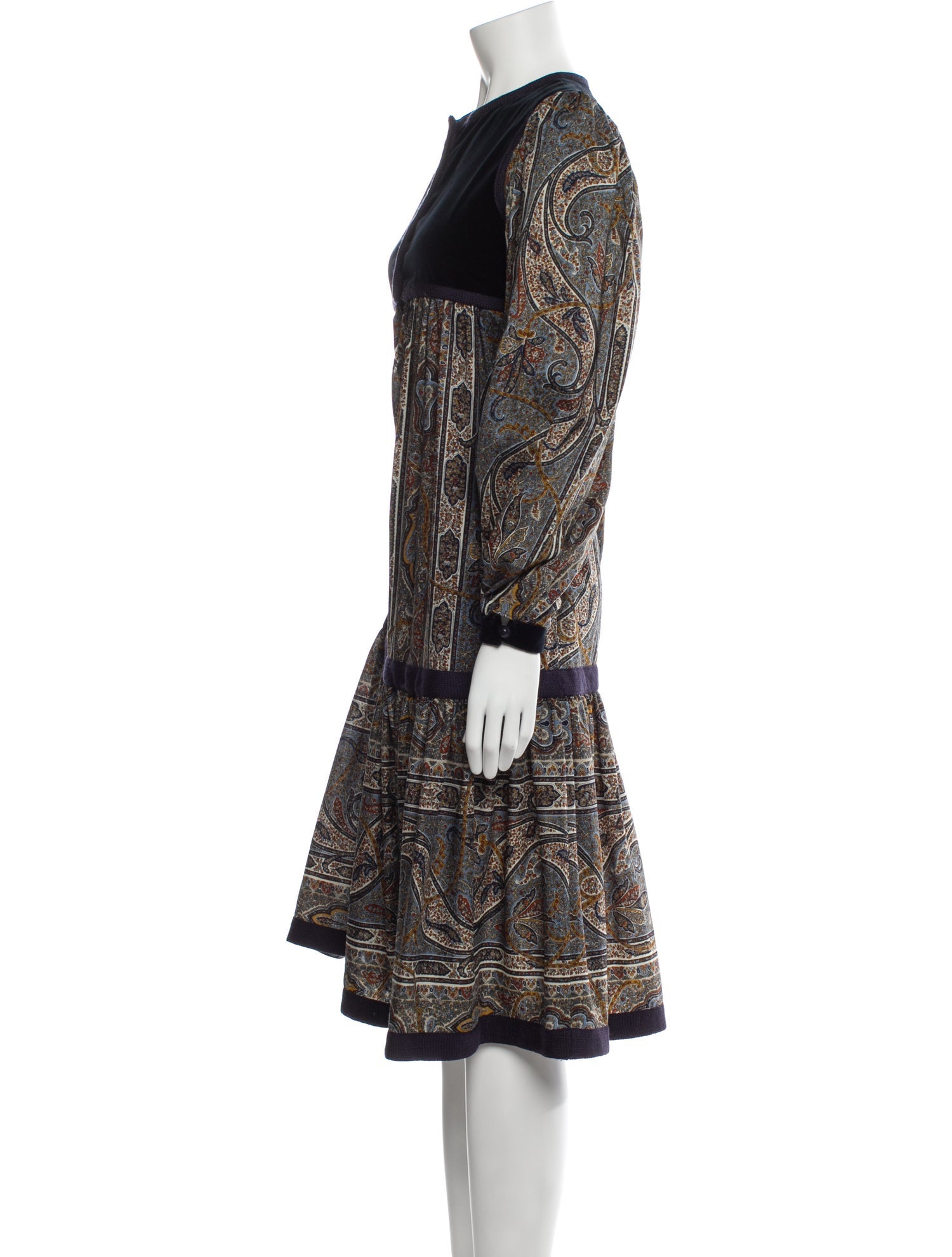 Yves Saint Laurent Rive Gauche Vintage Midi Length Dress