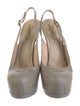 Yves Saint Laurent Rive Gauche Leather Slingback Pumps