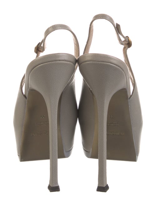 Yves Saint Laurent Rive Gauche Leather Slingback Pumps