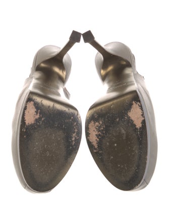 Yves Saint Laurent Rive Gauche Leather Slingback Pumps