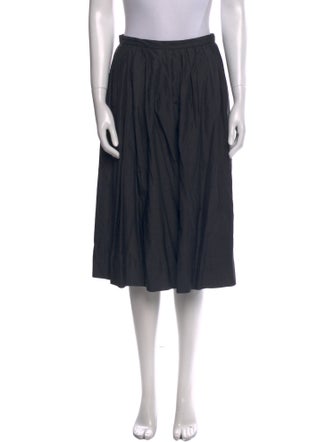 Yves Saint Laurent Rive Gauche Embroidered Accent Knee-Length Skirt