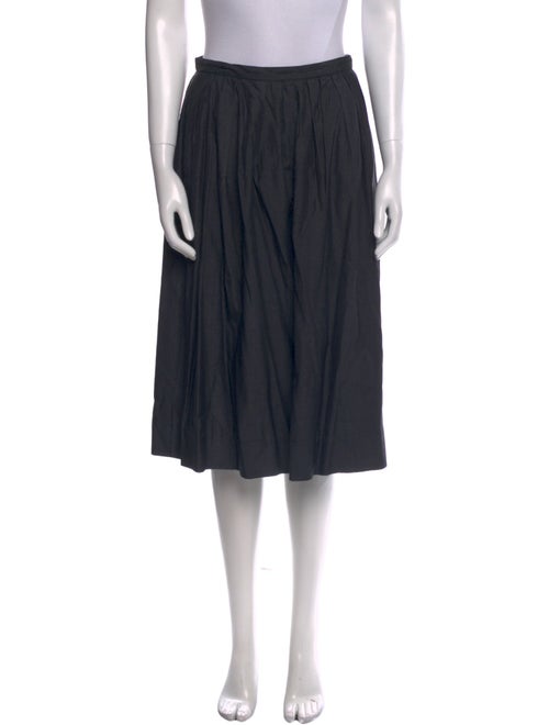 Yves Saint Laurent Rive Gauche Embroidered Accent Knee-Length Skirt