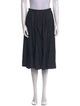 Yves Saint Laurent Rive Gauche Embroidered Accent Knee-Length Skirt