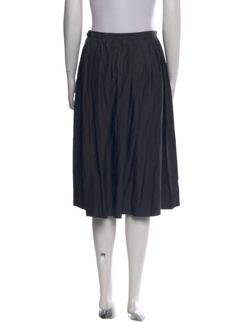 Yves Saint Laurent Rive Gauche Embroidered Accent Knee-Length Skirt