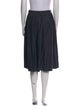 Yves Saint Laurent Rive Gauche Embroidered Accent Knee-Length Skirt
