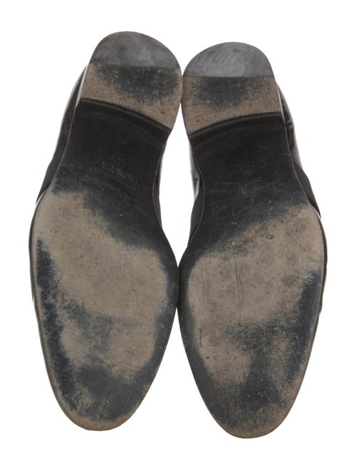 Yves Saint Laurent Rive Gauche Patent Leather Grosgrain Trim Loafers