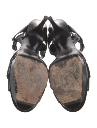 Yves Saint Laurent Rive Gauche Patent Leather Sandals