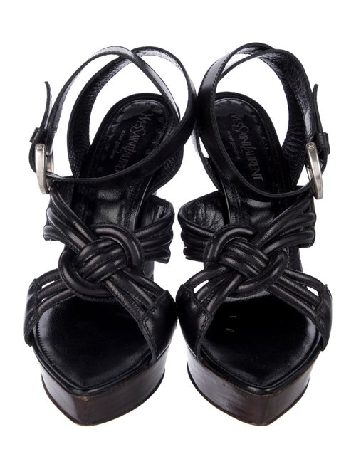 Yves Saint Laurent Rive Gauche Leather Sandals