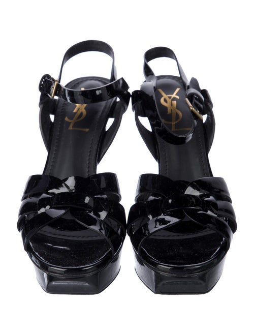 Yves Saint Laurent Rive Gauche Patent Leather Sandals