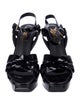 Yves Saint Laurent Rive Gauche Patent Leather Sandals