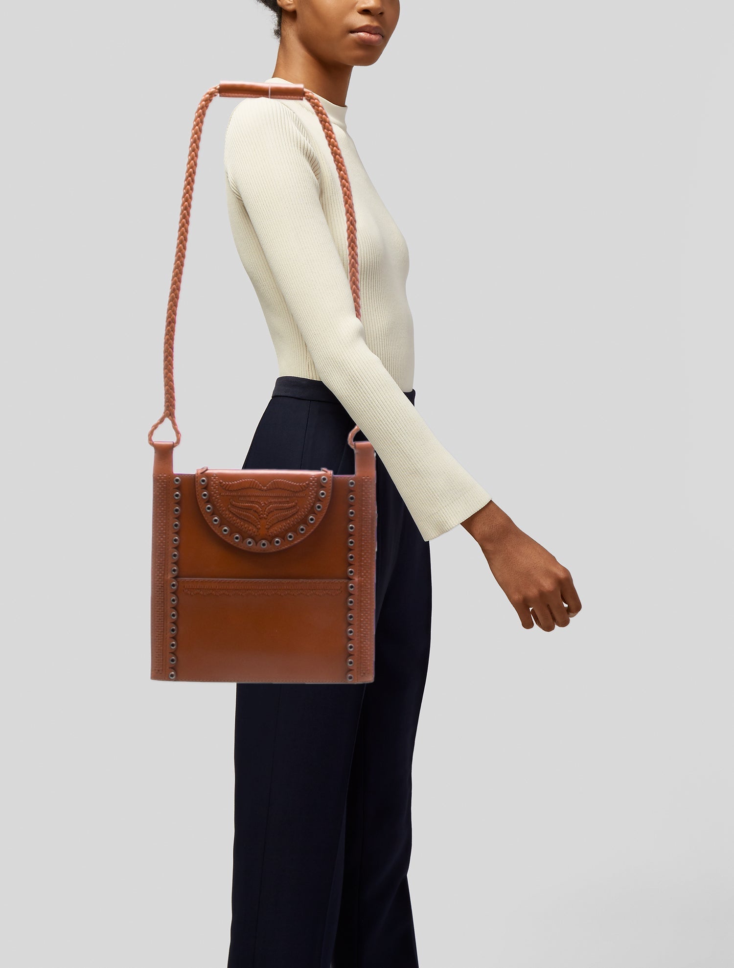 Yves Saint Laurent Rive Gauche Leather Crossbody Bag w/ Tags