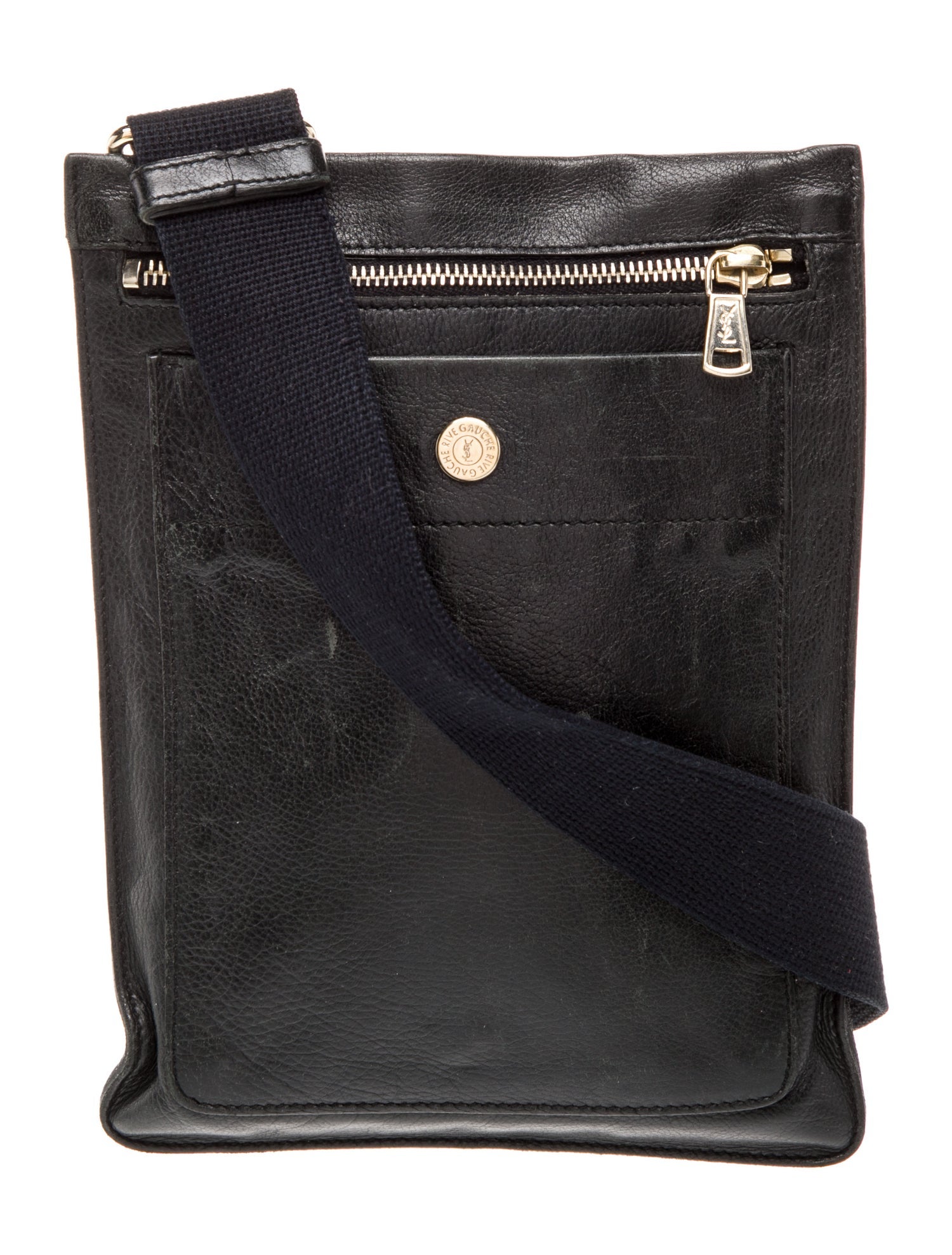 Yves Saint Laurent Rive Gauche Leather Messenger Bag