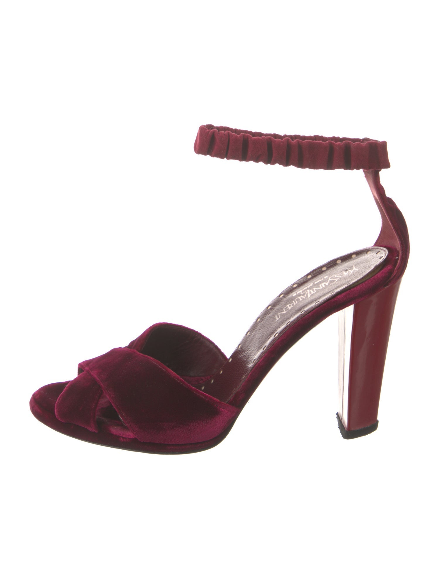 Yves Saint Laurent Rive Gauche Velvet D'Orsay Pumps