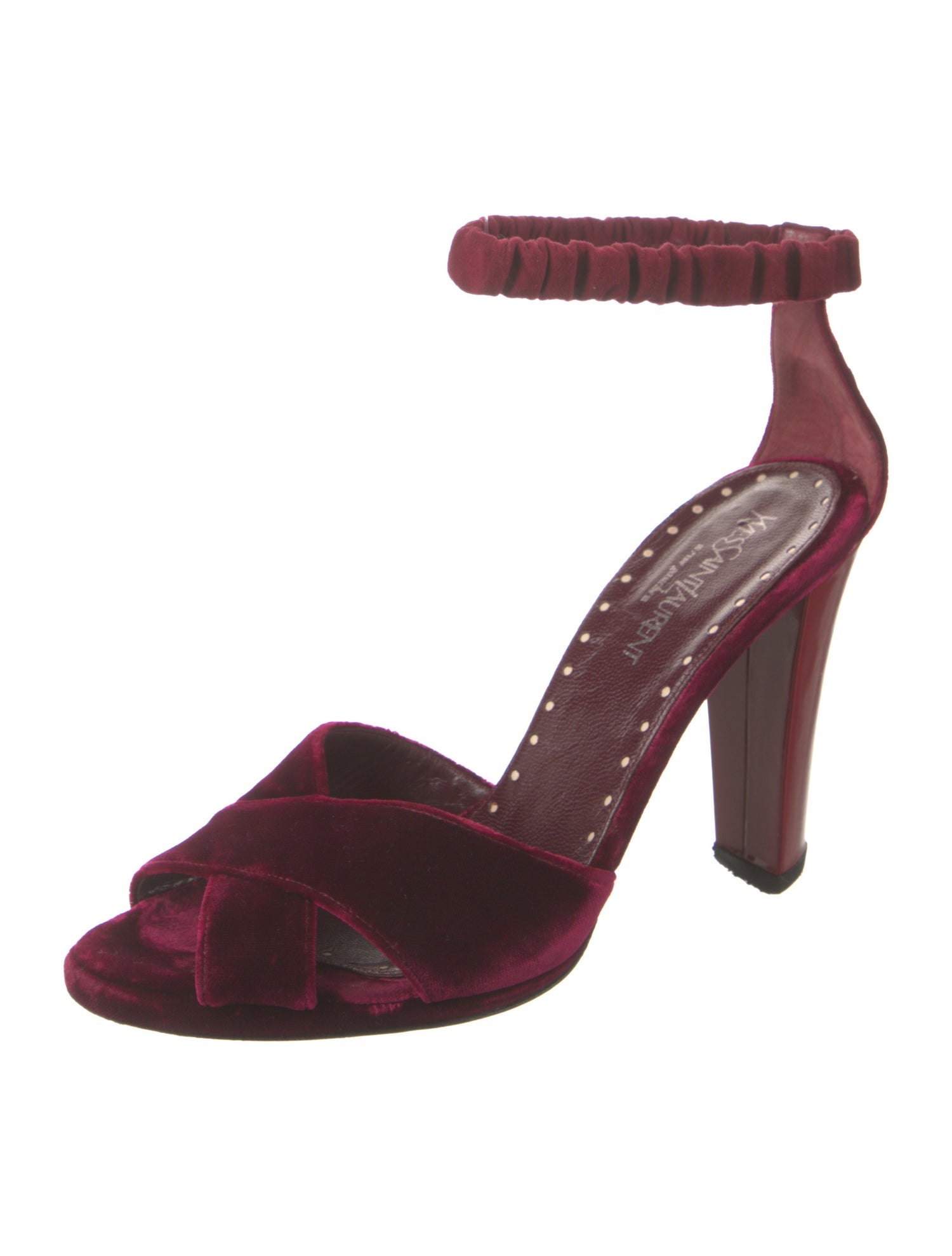 Yves Saint Laurent Rive Gauche Velvet D'Orsay Pumps