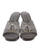 Yves Saint Laurent Rive Gauche Suede Studded Accents Slides