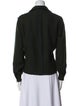 Yves Saint Laurent Rive Gauche Wool Long Sleeve Button-Up Top