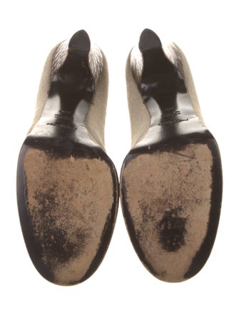 Yves Saint Laurent Rive Gauche Canvas Colorblock Pattern Pumps