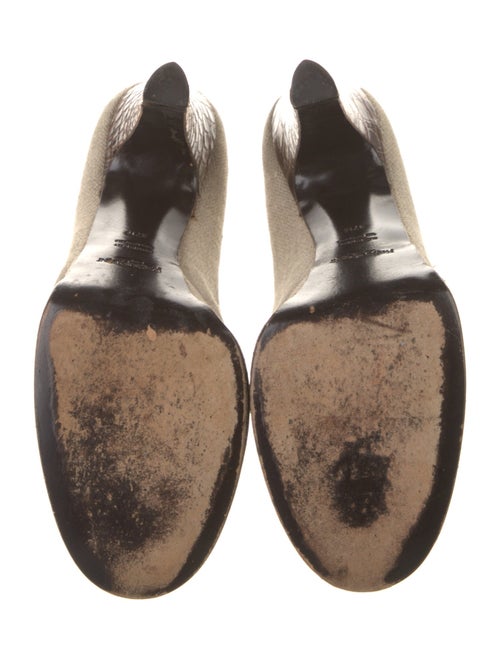 Yves Saint Laurent Rive Gauche Canvas Colorblock Pattern Pumps