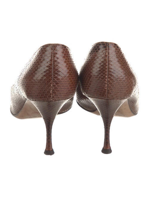Yves Saint Laurent Rive Gauche Snakeskin Animal Print Pumps