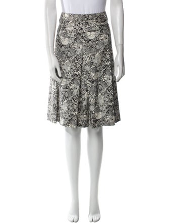 Yves Saint Laurent Rive Gauche Silk Knee-Length Skirt