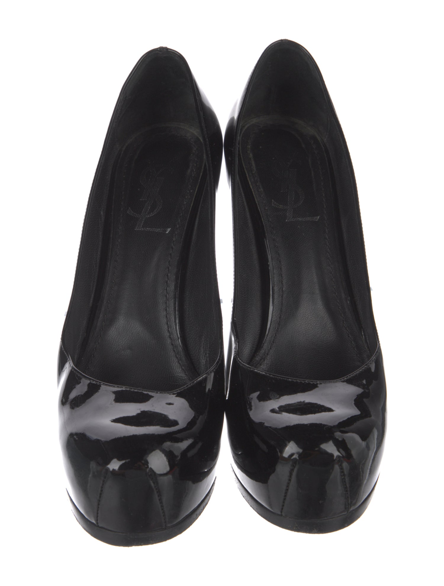 Yves Saint Laurent Rive Gauche Patent Leather Pumps