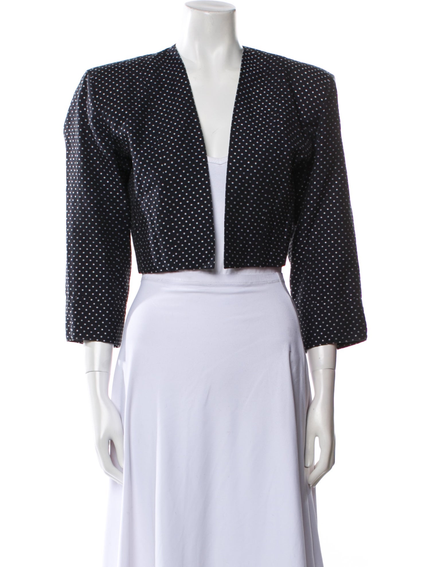 Yves Saint Laurent Rive Gauche Vintage Polka Dot Print Bolero