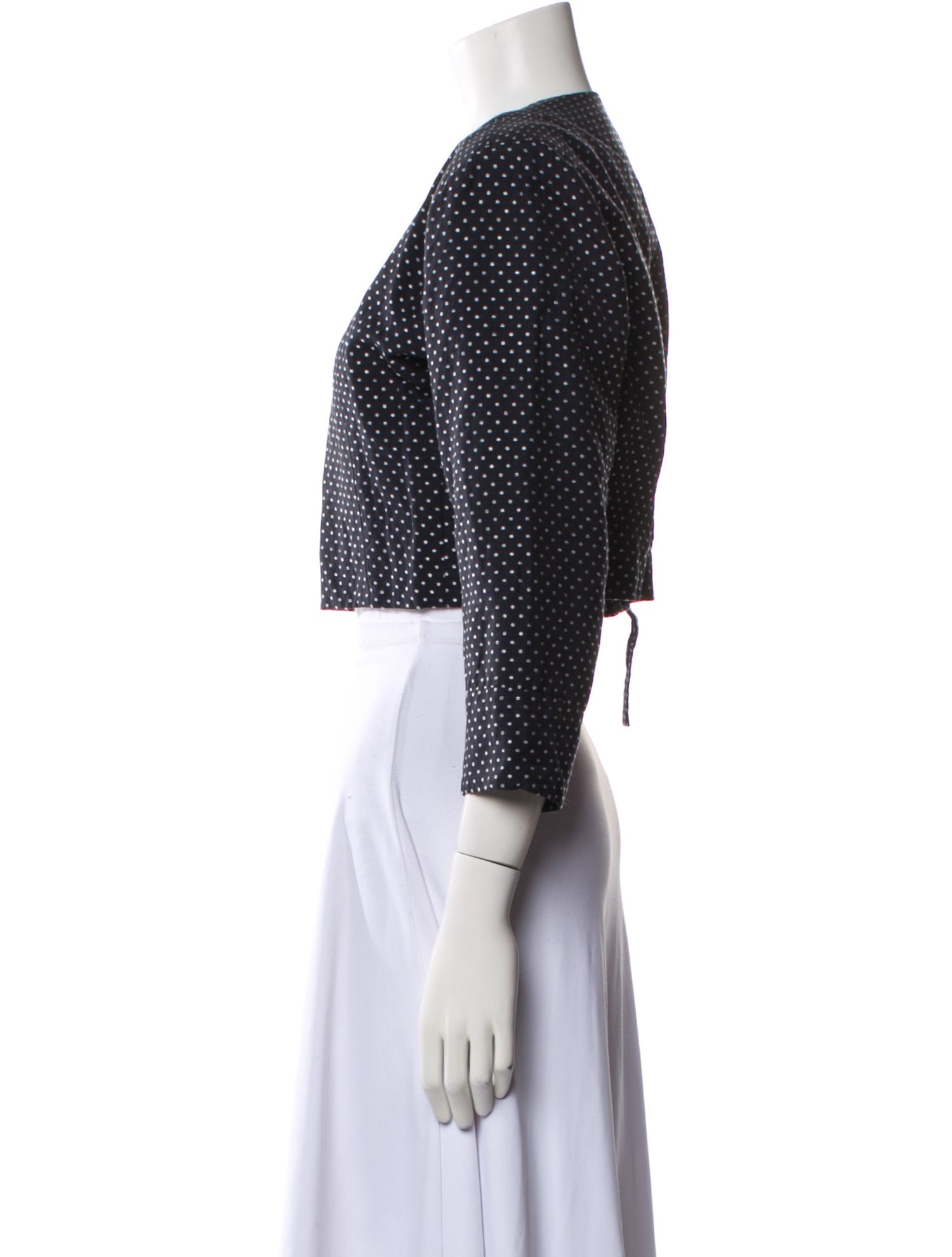 Yves Saint Laurent Rive Gauche Vintage Polka Dot Print Bolero